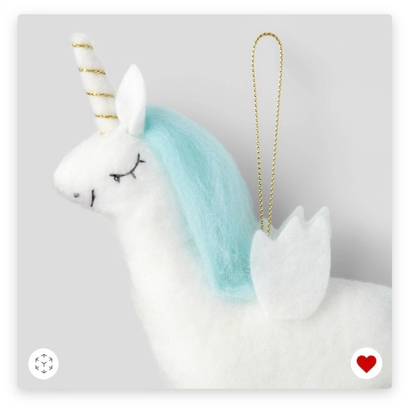 NWT TARGET UNICORN ORNAMENT CHRISTMAS TREE ORNAMENT WONDERSHOP FARMHOUSE BOHO - Picture 6 of 9